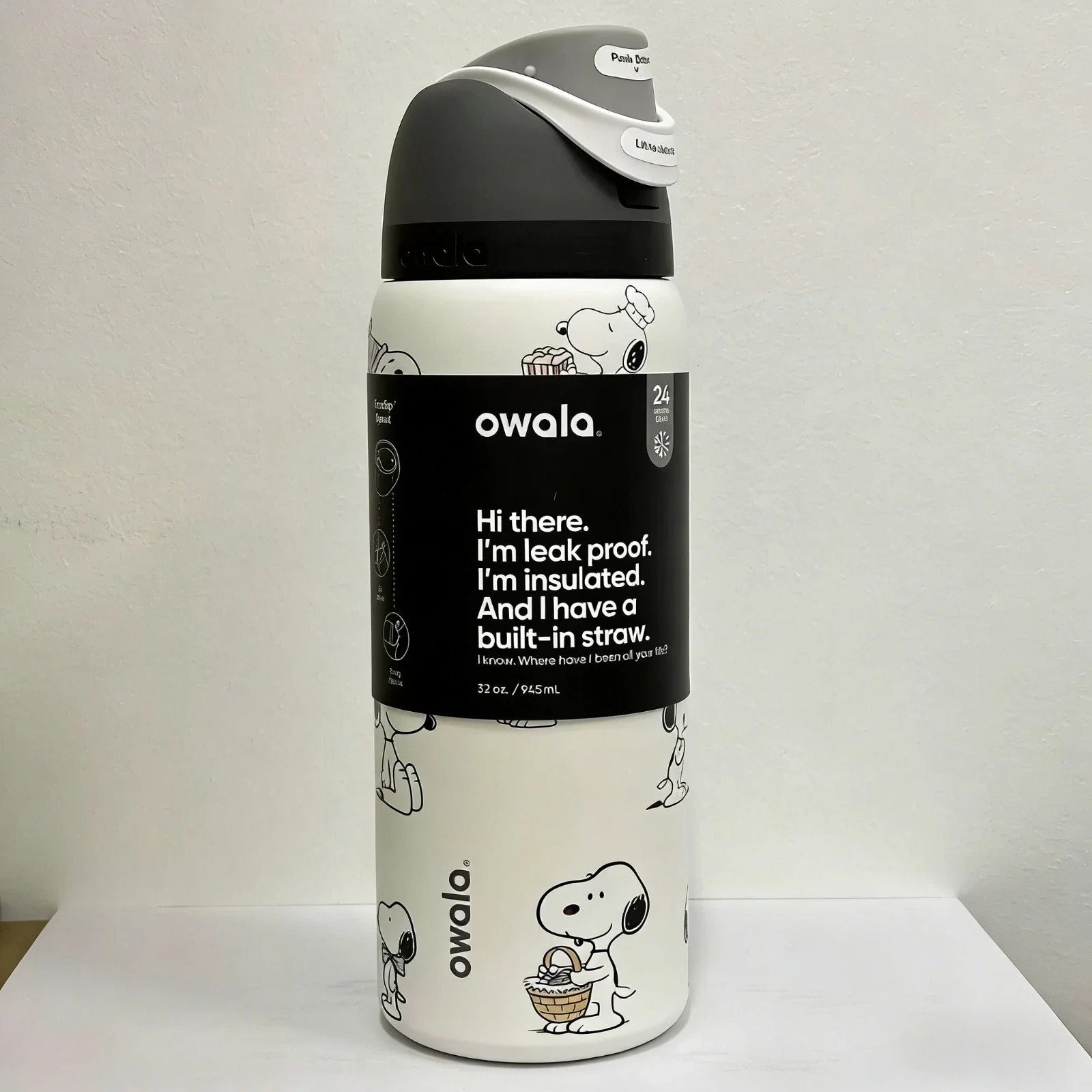 New Owala Snoopy Water Bottle Exclusive Tumbler 32oz OWALA