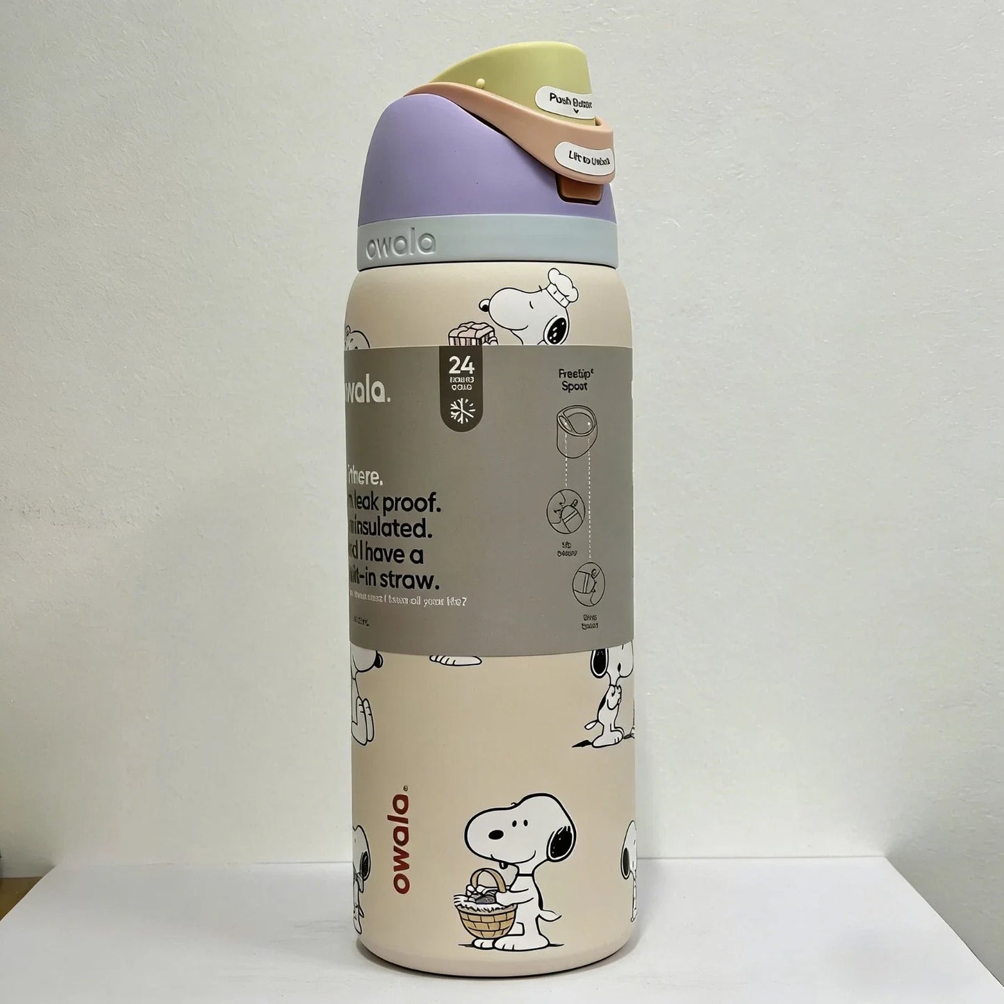 New Owala Snoopy Water Bottle Exclusive Tumbler 32oz OWALA