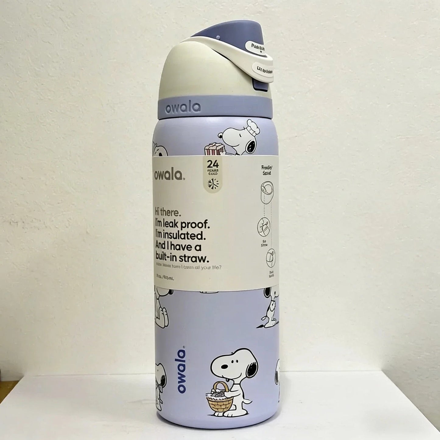 New Owala Snoopy Water Bottle Exclusive Tumbler 32oz OWALA