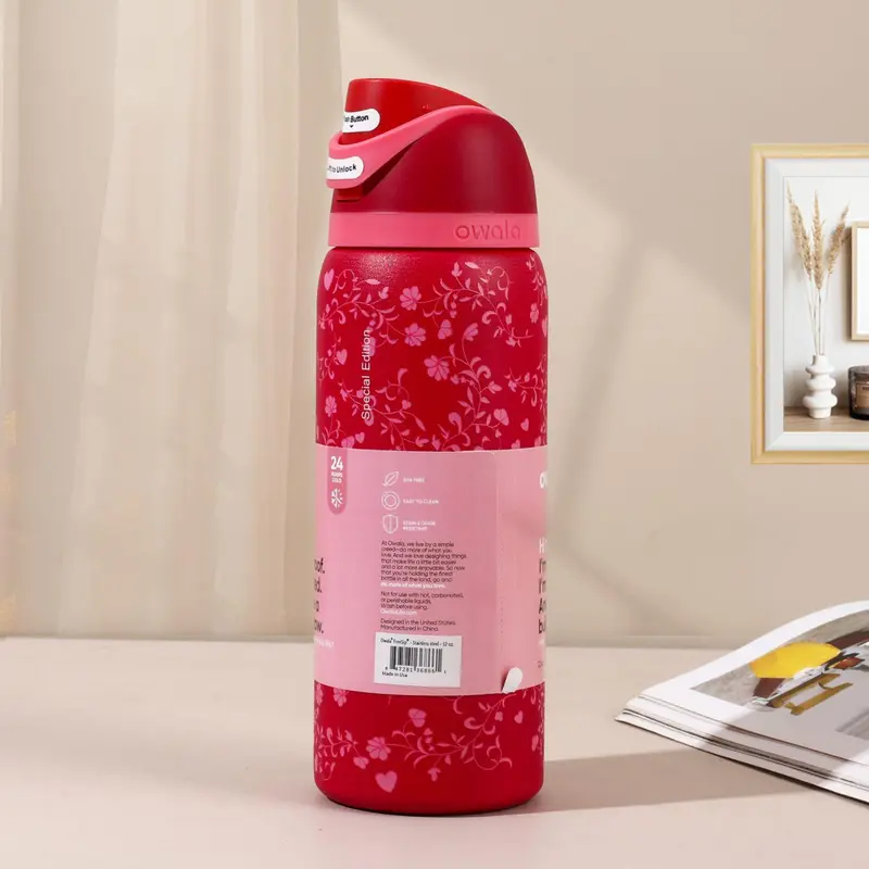 Owala 32oz Magenta Floral Special Edition Insulated OWALA